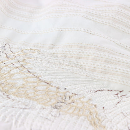 Vintage APRICOTTREE Embroidered Eagle & Writing White Y2K Button Up Long Sleeve Shirt (M)