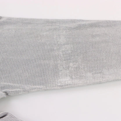 Vintage AFFLICTION Distressed Y2K Grey Velvet Cross Detail USA Made Waffle Thermal Long Sleeve Tee (XL)