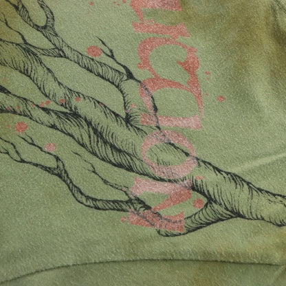 Rare AFFLICTION Vintage USA Made Khaki Green Y2K Samurai Tee (M)