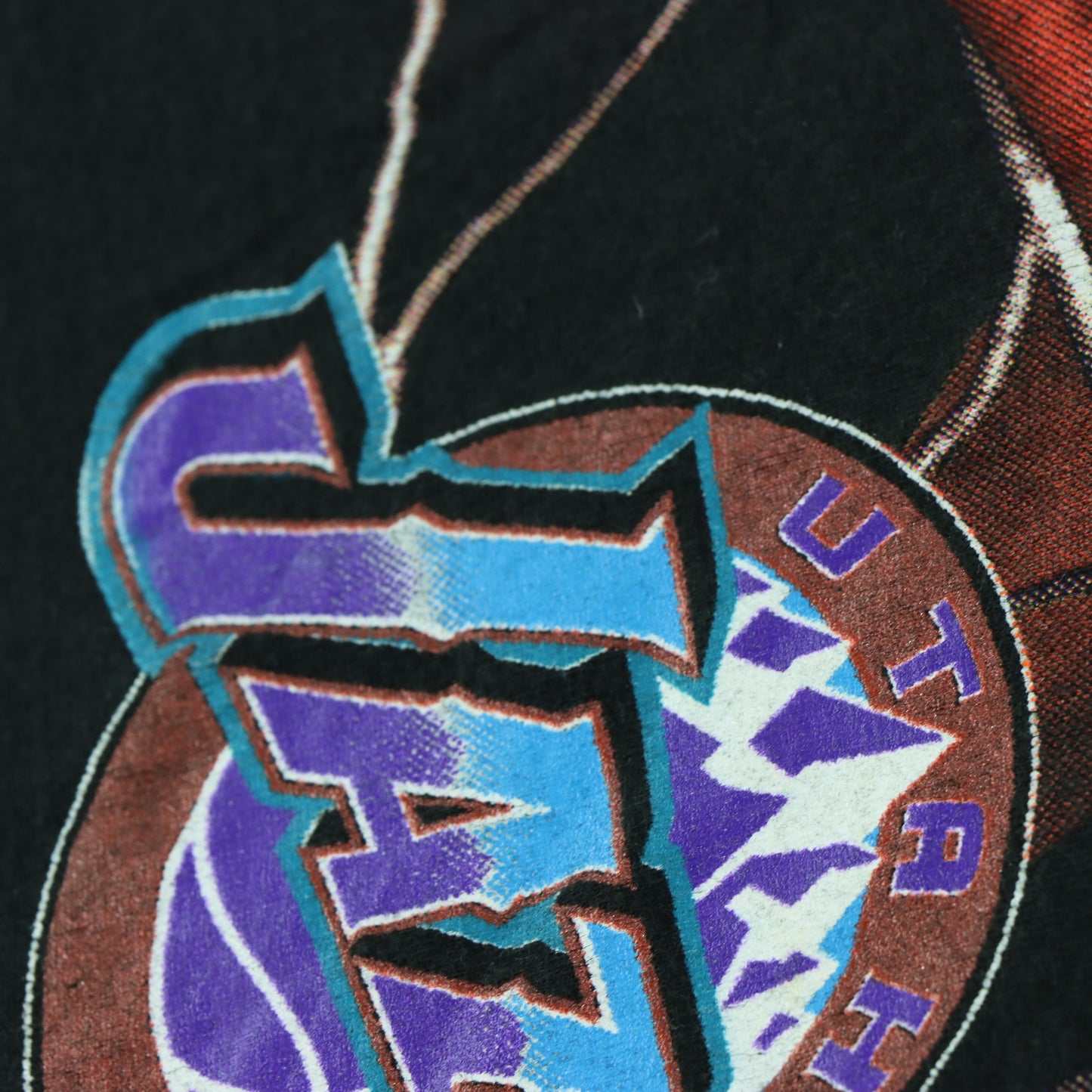 Vintage UTAH JAZZ NBA Basketball Black T-Shirt (XXL)