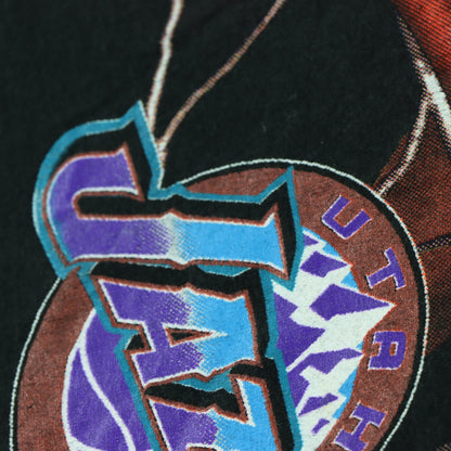 Vintage UTAH JAZZ NBA Basketball Black T-Shirt (XXL)