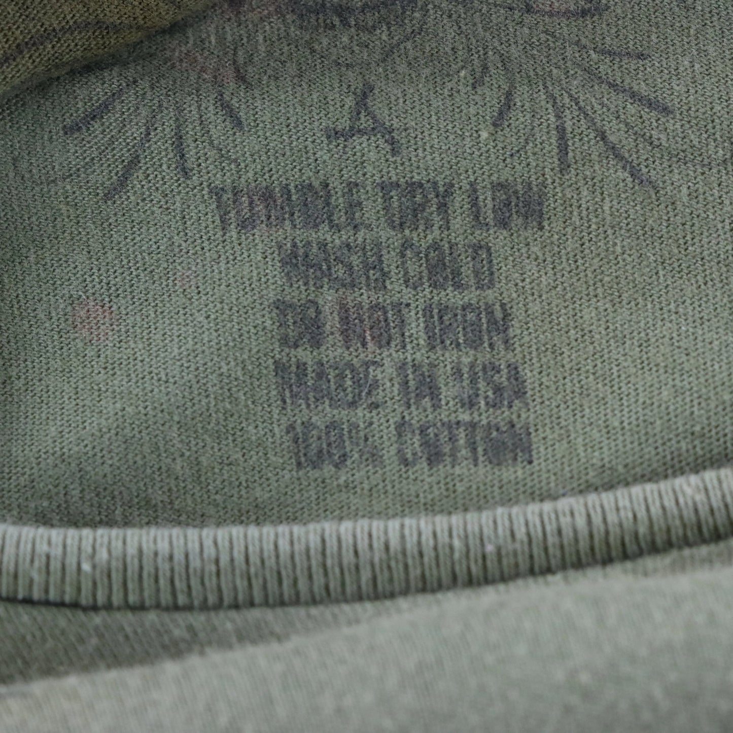 Rare AFFLICTION Vintage USA Made Khaki Green Y2K Samurai Tee (M)