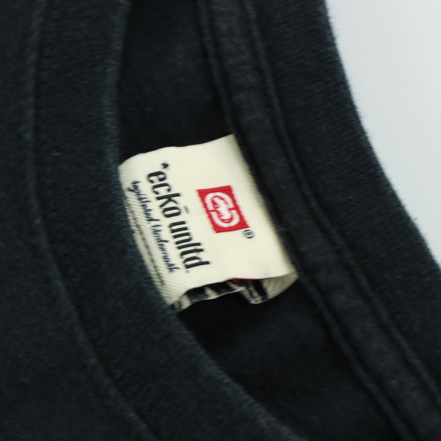 ECKO UNLTD Y2K Grunge Scribble Logo Black T Shirt (L)