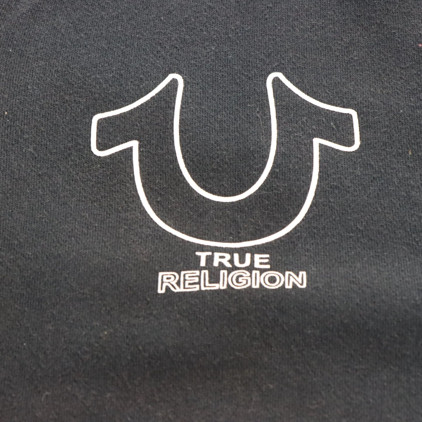Vintage TRUE RELIGION Y2K Black & White Horseshoe Logo Sweatshirt (XXL)
