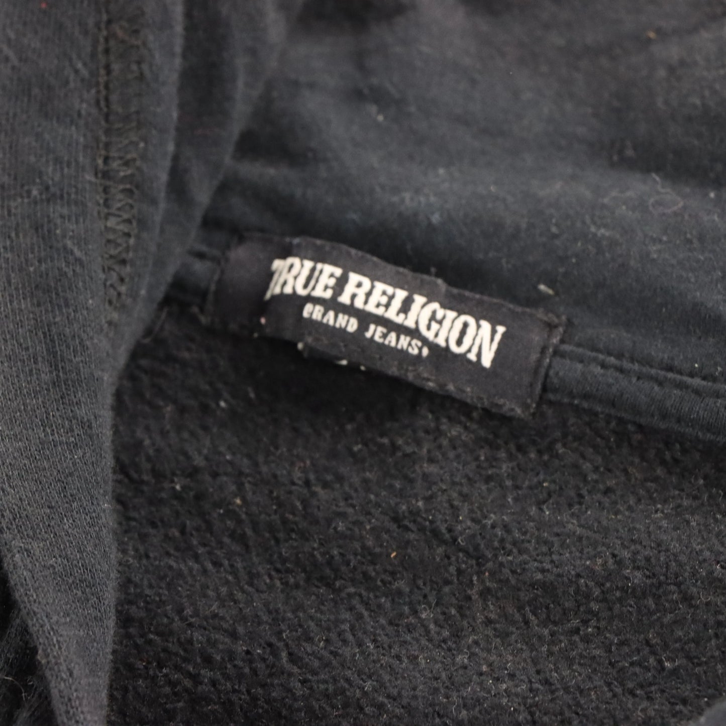 Vintage TRUE RELIGION Y2K Black & White Horseshoe Logo Sweatshirt (XXL)