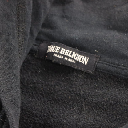Vintage TRUE RELIGION Y2K Black & White Horseshoe Logo Sweatshirt (XXL)