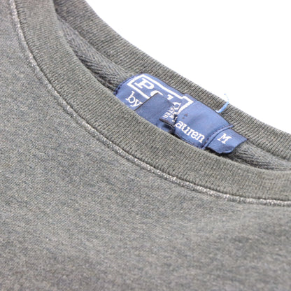 Vintage POLO RALPH LAUREN 90's Embroidered Pony Grey & Green Sweatshirt (M)