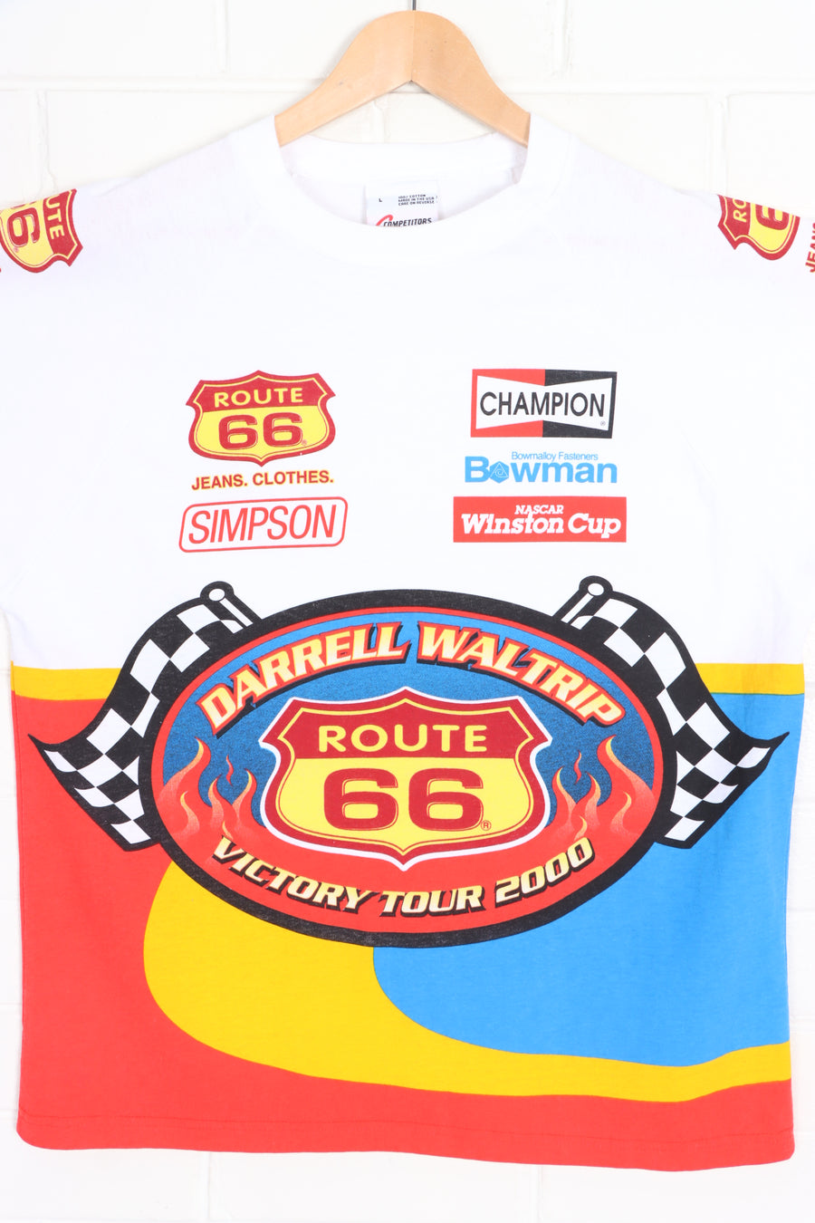 NASCAR Darrell Waltrip Victory Tour 2000 SIGNED T-Shirt USA Made (L)