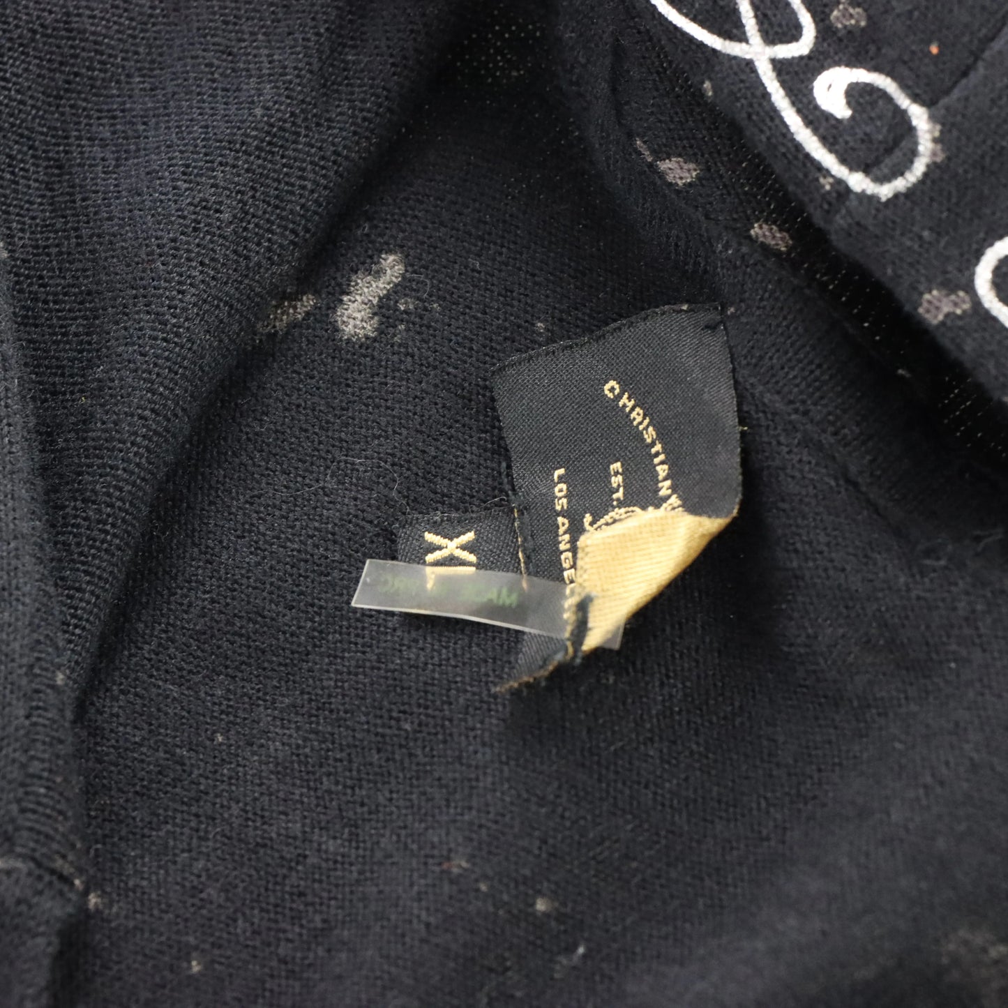 Vintage CHRISTIAN AUDIGIER Y2K Rhinestone Skull Zip Up Hooded Sweatshirt (XL-XXL)