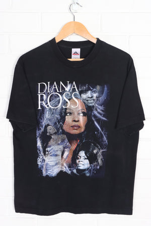 Diana Ross Front Back Black T-Shirt (L)