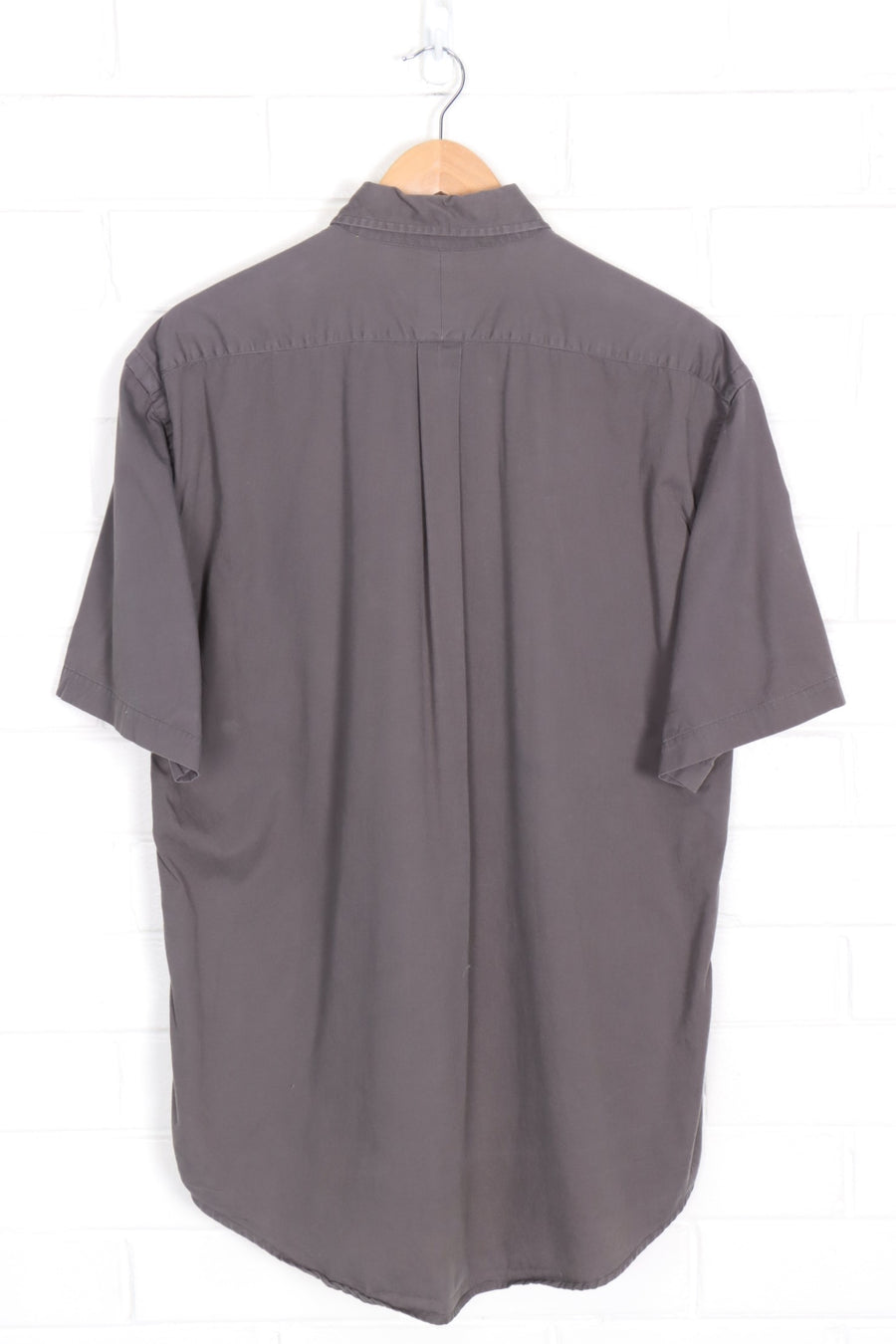 RALPH LAUREN 'Blake' Grey & Red Short Sleeve Shirt (XL)