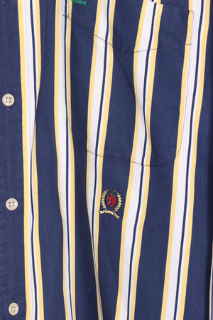 TOMMY HILFIGER Embroidered Crest Long Sleeve Shirt (XXL)