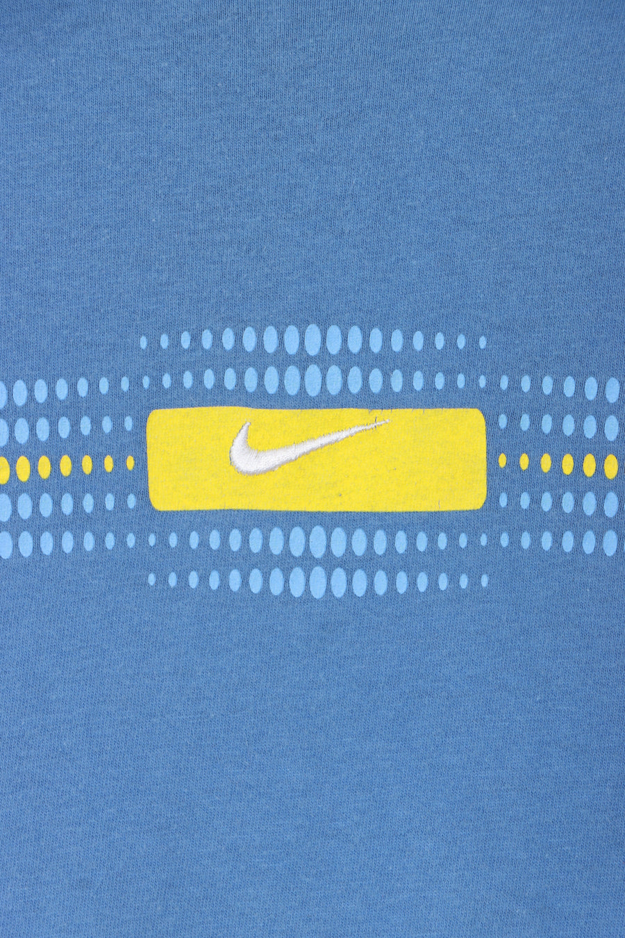 NIKE Centre Swoosh Logo Blue & Yellow T-Shirt (M)