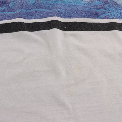 Vintage Lahaina Maui Hawaii Swimming Whales & Divers White Single Stitch T-Shirt (XL)
