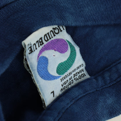 1994 GRATEFUL DEAD 'Paradise Waits' LIQUID BLUE USA Made Tie Dye Tee (L)