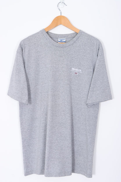 REEBOK Embroidered Flag Logo Single Stitch T-Shirt Canada Made (XL)