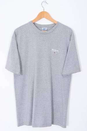 REEBOK Embroidered Flag Logo Single Stitch T-Shirt Canada Made (XL)