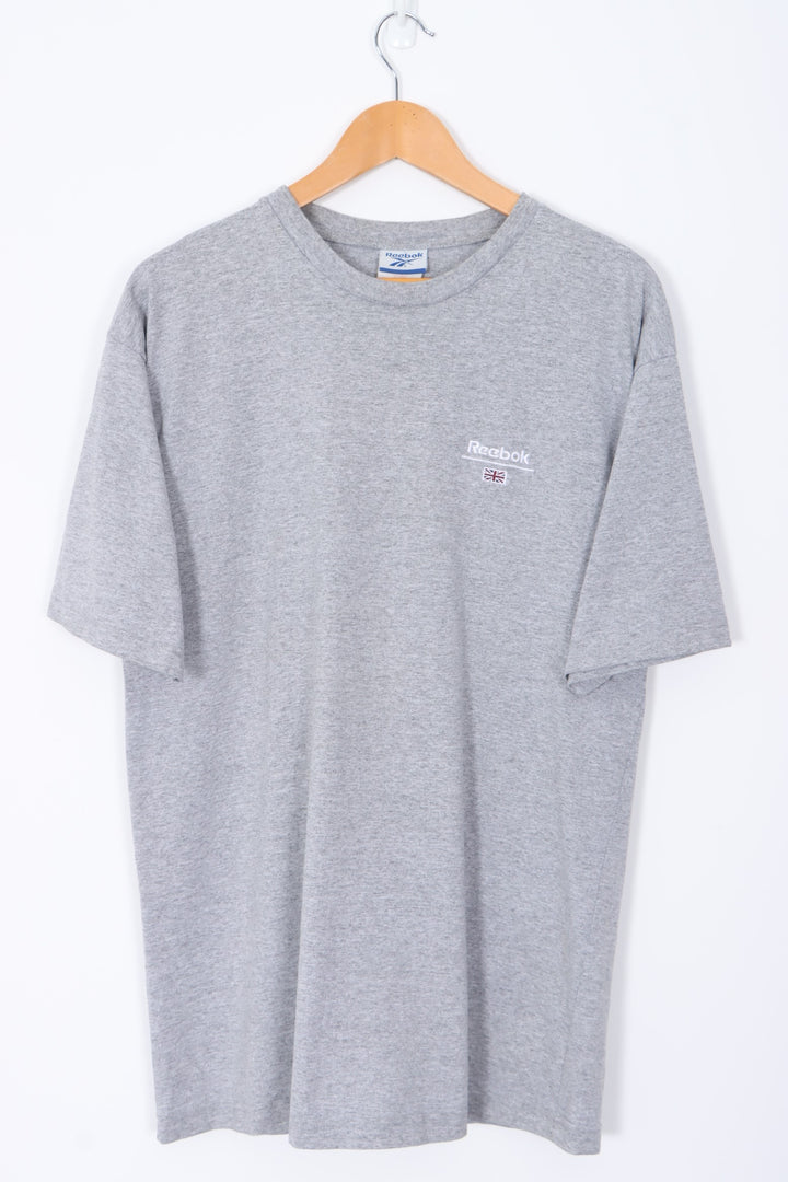 REEBOK Embroidered Flag Logo Single Stitch T-Shirt Canada Made (XL)