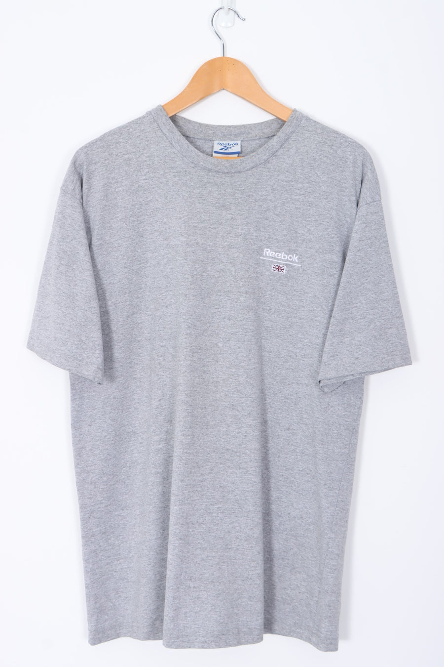 REEBOK Embroidered Flag Logo Single Stitch T-Shirt Canada Made (XL)