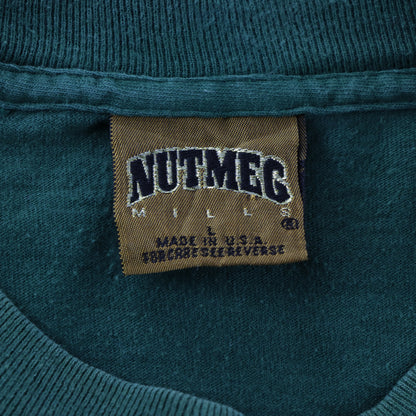 Tulane 'USA Made' University of Louisiana College Green Wave Single Stitch T-Shirt (L)