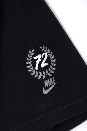 NIKE Athletics Spell Out Logo Black Loose Fit T-Shirt (M-L)