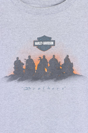 HARLEY DAVIDSON "Brothers" Ocean County Front Back T-Shirt (XL) - Vintage Sole Melbourne