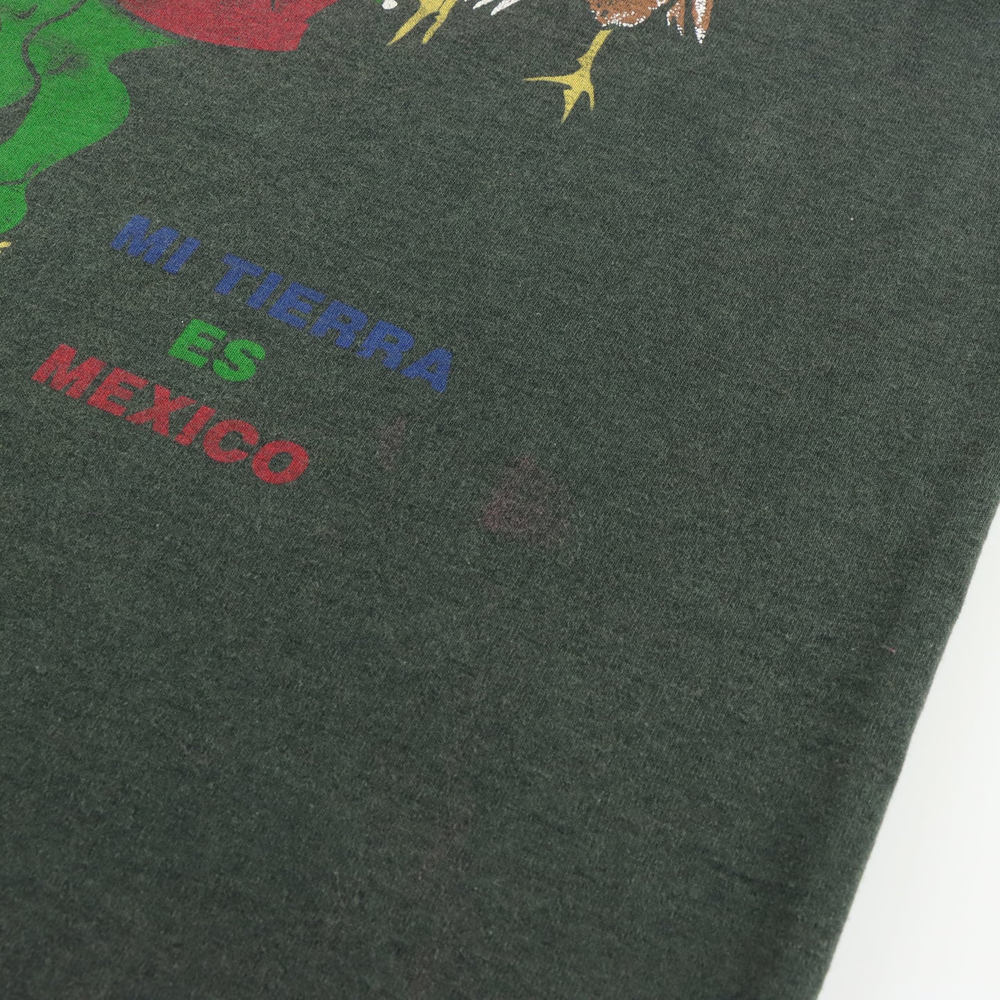 Chupacabras "Mi Tierra Es Mexico" Dark Grey Single Stitch T-Shirt USA Made (L-XL)