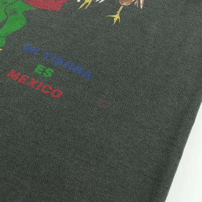 Chupacabras "Mi Tierra Es Mexico" Dark Grey Single Stitch T-Shirt USA Made (L-XL)