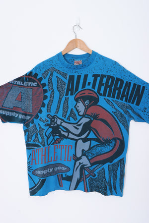 Athletic Supply Gear 90s 'All Terrain' All Over Single Stitch Oversized T-Shirt (XL-XXL)