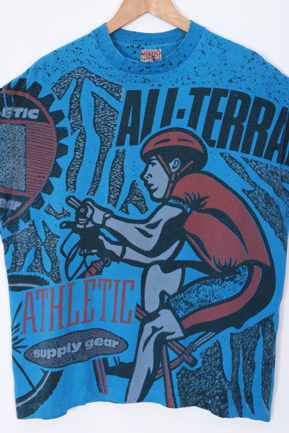 Athletic Supply Gear 90s 'All Terrain' All Over Single Stitch Oversized T-Shirt (XL-XXL)