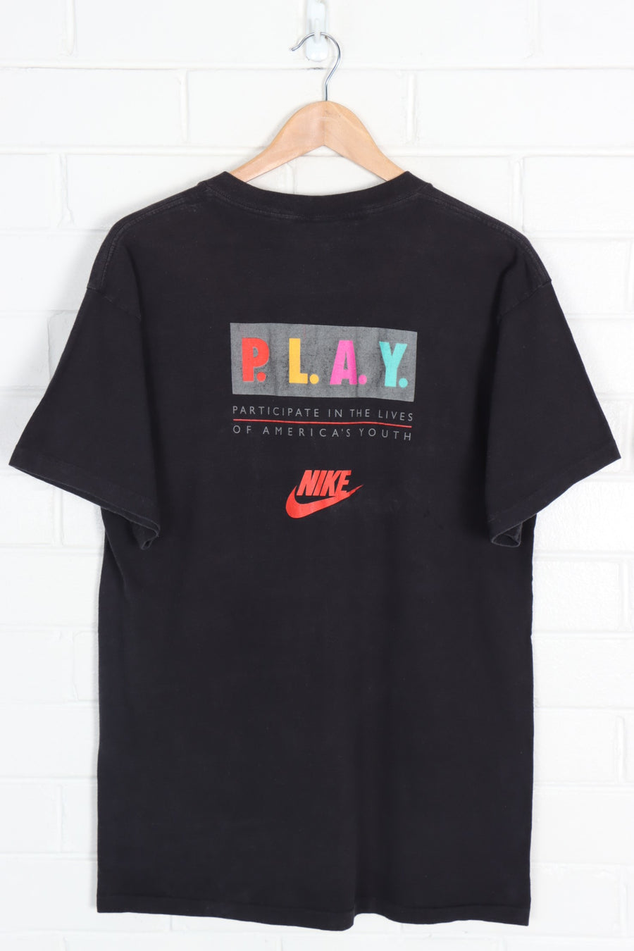 NIKE P.L.A.Y America Youth USA Made Single Stitch Tee (M-L)