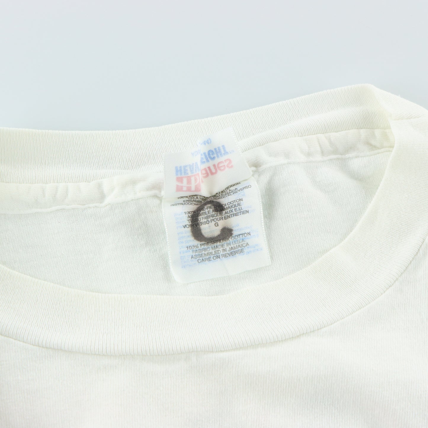 Vintage 1995 Ted Musgrave 'Distant Thunder Tour' NASCAR Double Sided White Single Stitch HANES Tee (L)