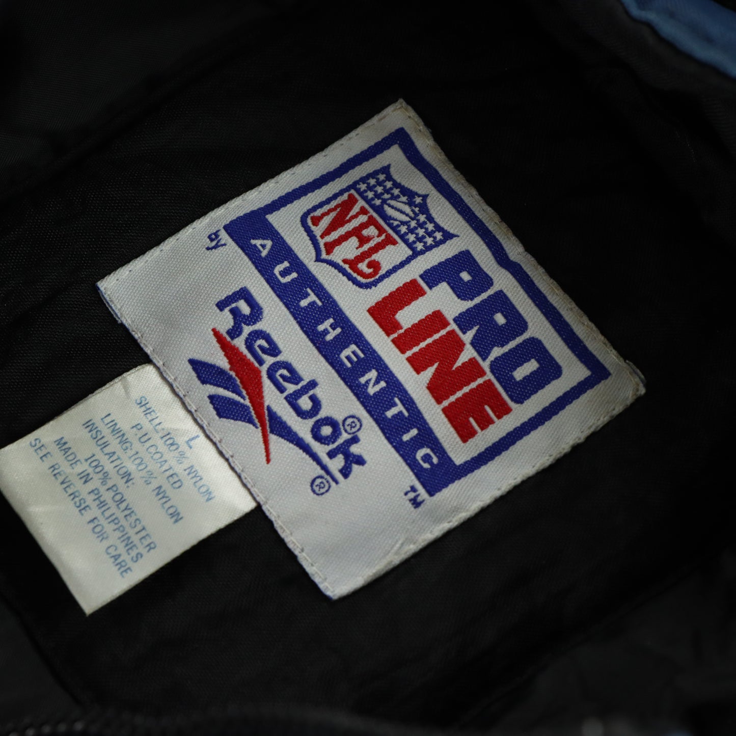 REEBOK Dallas Cowboys Football Embroidered Hooded NFL Windbreaker Jacket (L)