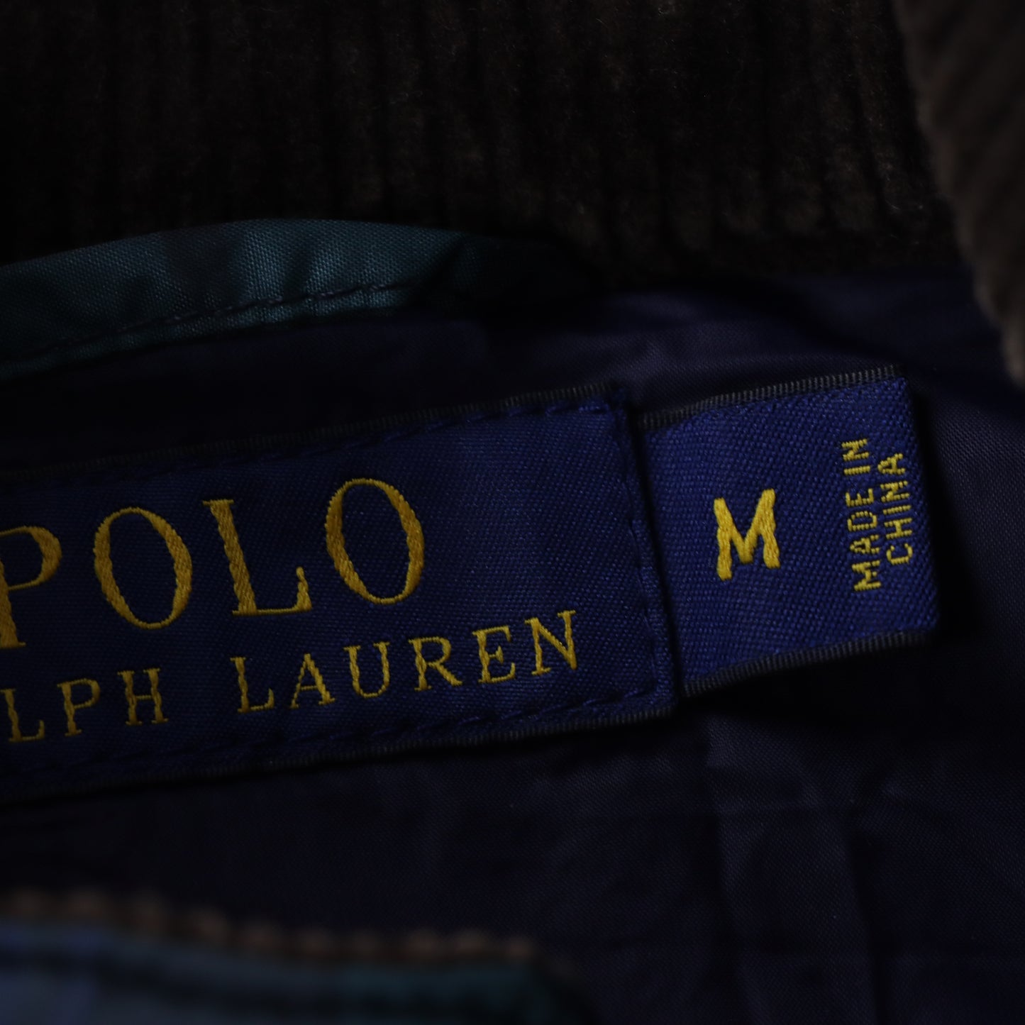POLO RALPH LAUREN Plaid Quilted Corduroy Buckle Collar Vest (M)