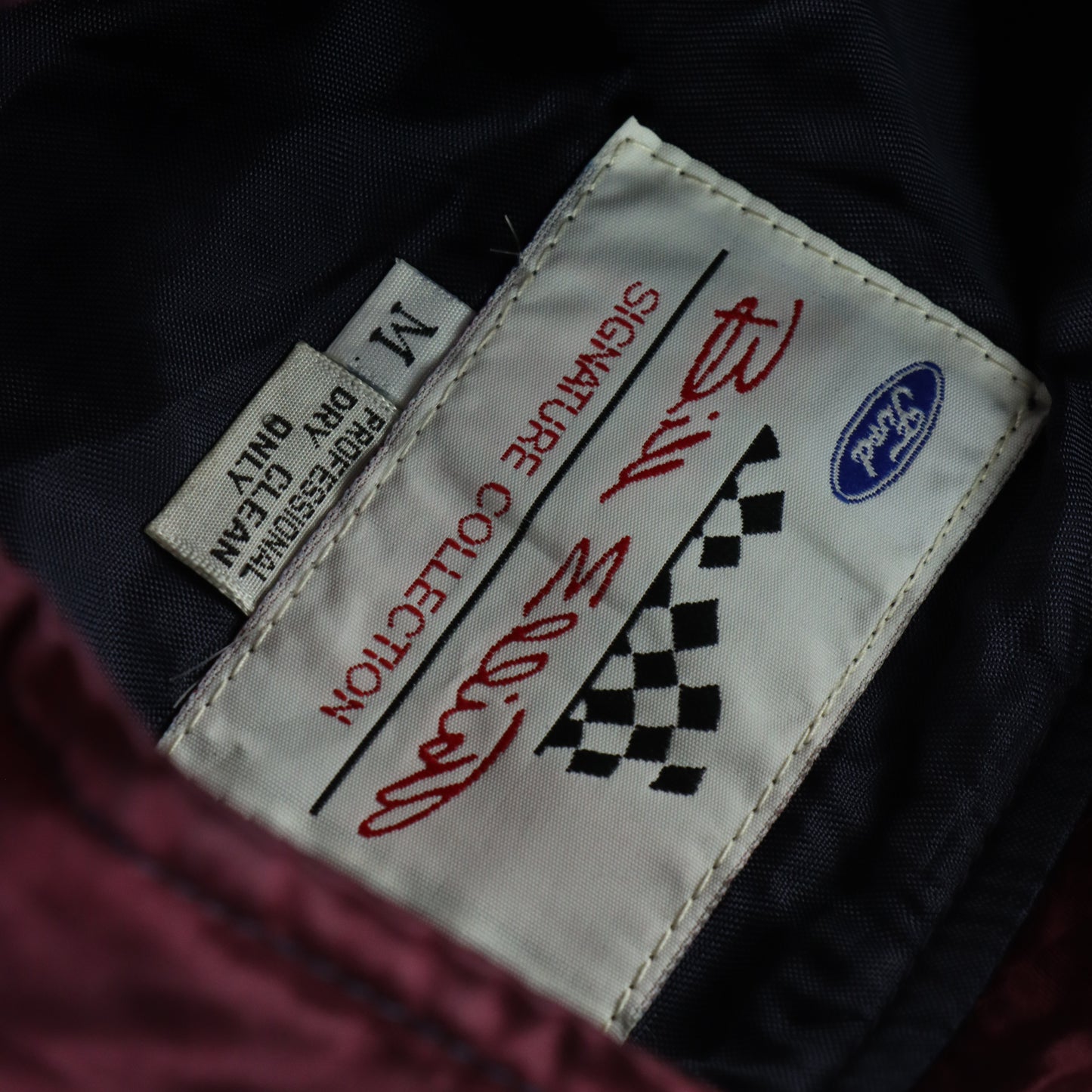 Vintage Ford 'Thunderbird' Bill Elliot NASCAR Embroidered Racing Bomber Jacket (M)