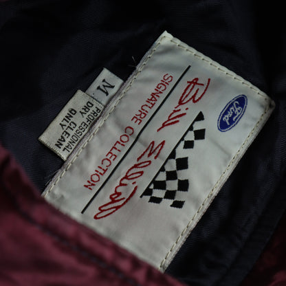 Vintage Ford 'Thunderbird' Bill Elliot NASCAR Embroidered Racing Bomber Jacket (M)