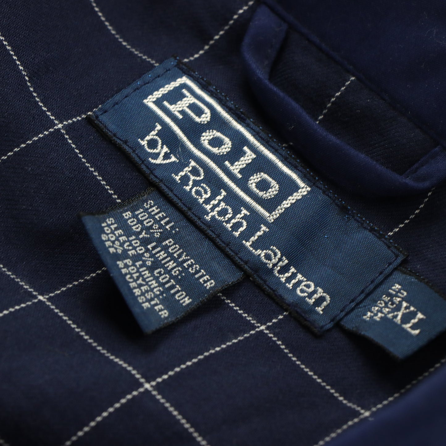 POLO RALPH LAUREN 'Harrington' Embroidered Logo Navy Jacket (XL)