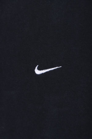 NIKE Embroidered Swoosh Logo Casual Black T-Shirt (L)