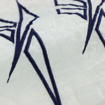 REEBOK Embroidered 3-Logo Navy & White Retro Windbreaker Jacket (L)