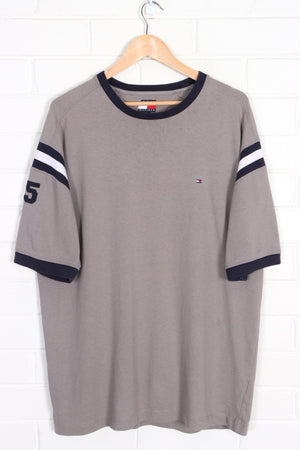 TOMMY HILFIGER #85 Striped Sleeves T-Shirt (XL)