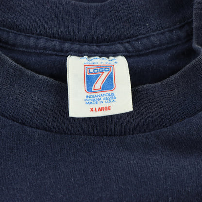 Vintage 1996 Dallas Cowboys Navy Blue & Silver Glitter Single Stitch Super Bowl Tee USA Made (L-XL)