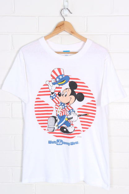 Walt Disney World Mickey Mouse Star America USA Made Tee (M)