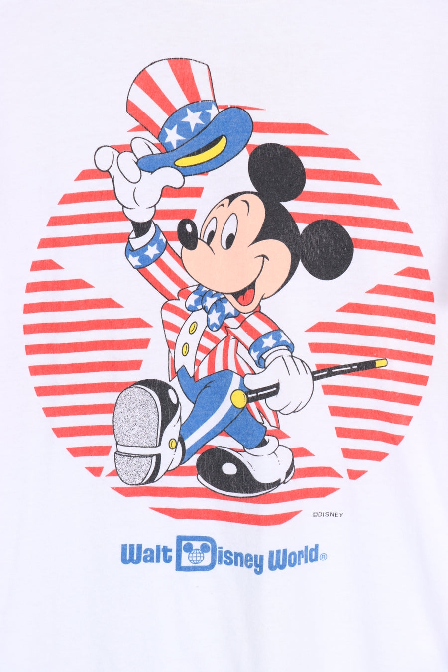 Walt Disney World Mickey Mouse Star America USA Made Tee (M)