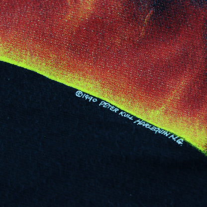 Vintage 1990 Double Sided Peter Kull 'Dynamic Solar System' Single Stich T-Shirt USA Made (L)