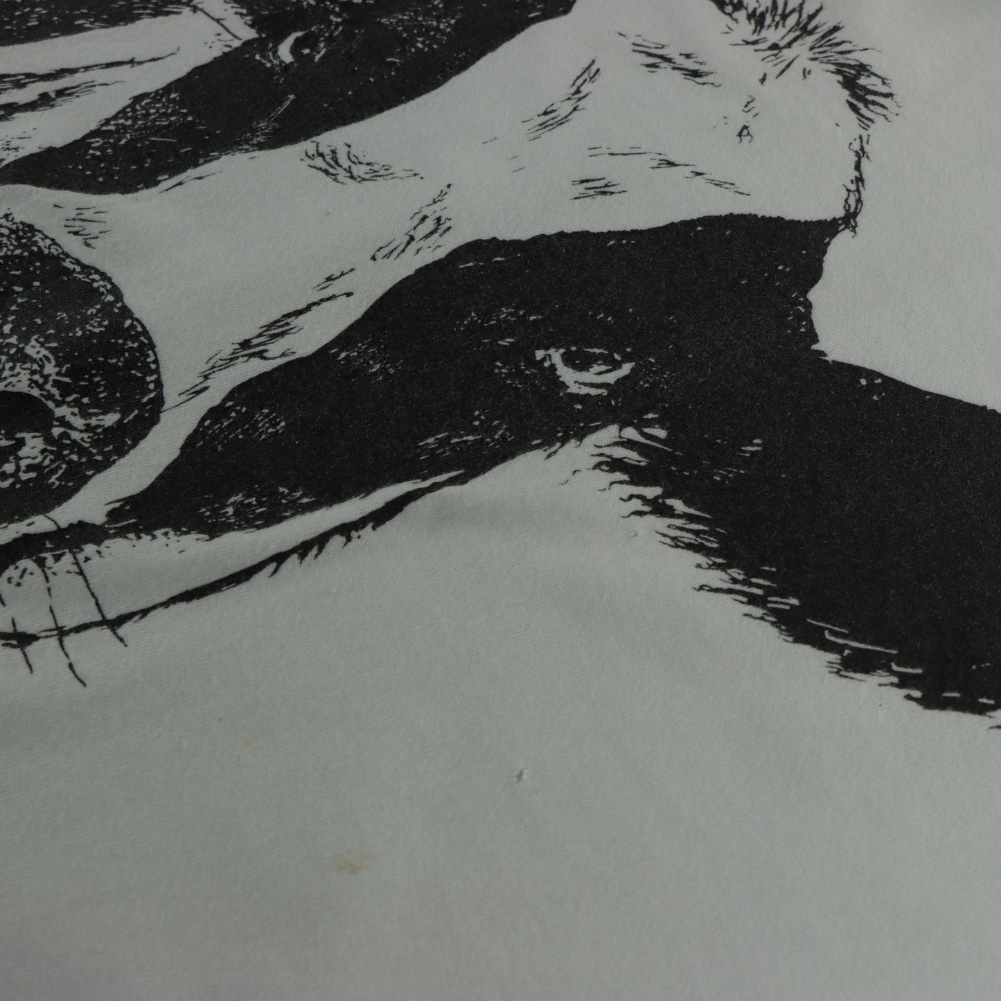 Vintage 1993 Double Sided Black & White Cow Illustration Single Stitch T-Shirt (XL TALL)