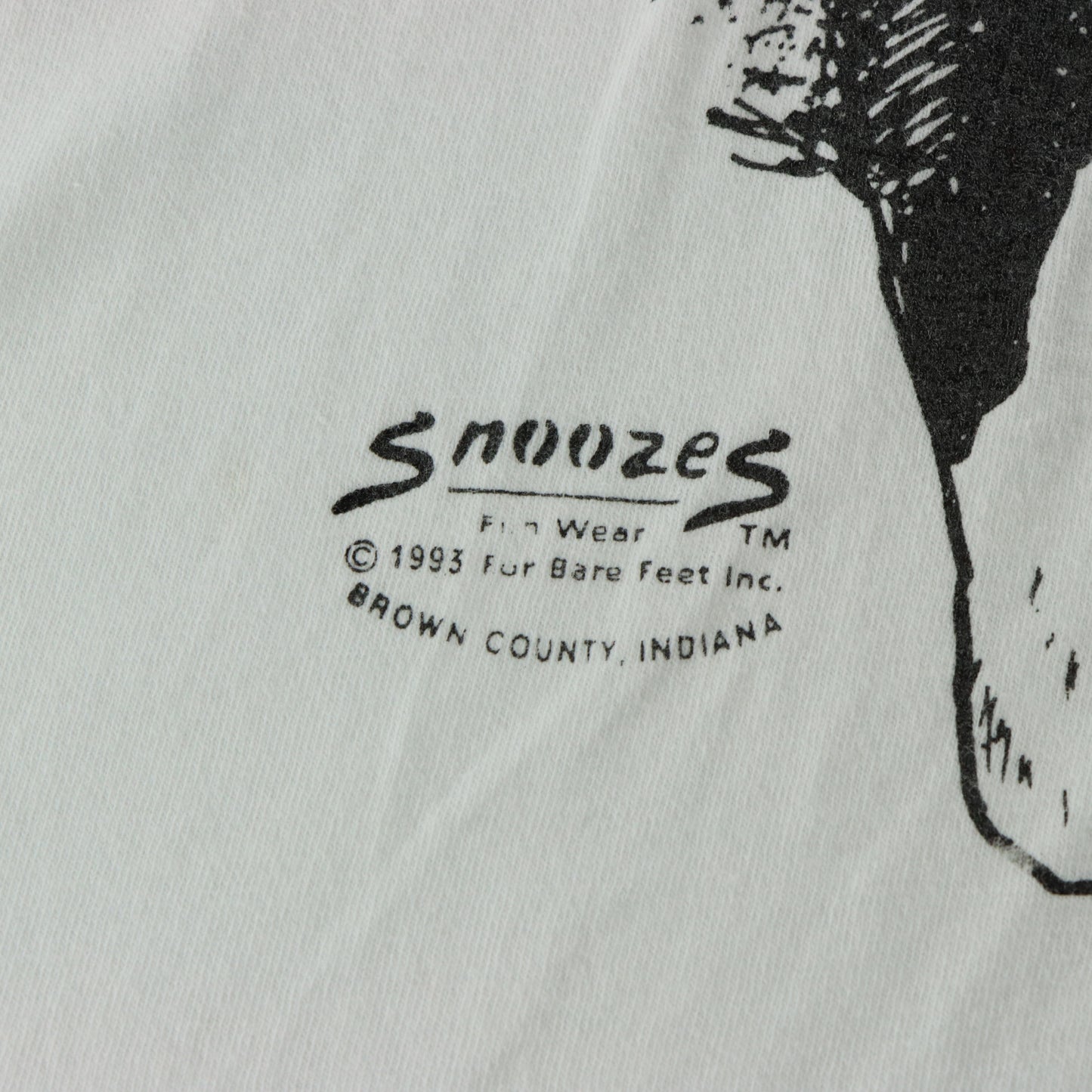 Vintage 1993 Double Sided Black & White Cow Illustration Single Stitch T-Shirt (XL TALL)