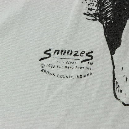 Vintage 1993 Double Sided Black & White Cow Illustration Single Stitch T-Shirt (XL TALL)