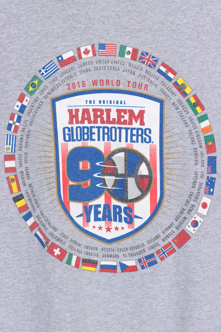 Harlem Globetrotters Basketball Team Cartoon Tee (M-L)