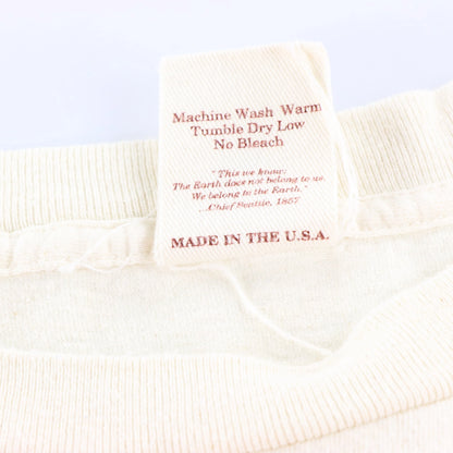 Vintage 1994 HUMAN-I-TEES "Peace Harmony Earth Nature" USA Made Off White Single Stitch T-Shirt (XL)