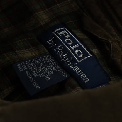 POLO RALPH LAUREN Embroidered Logo Khaki Zip Up Jacket (M)